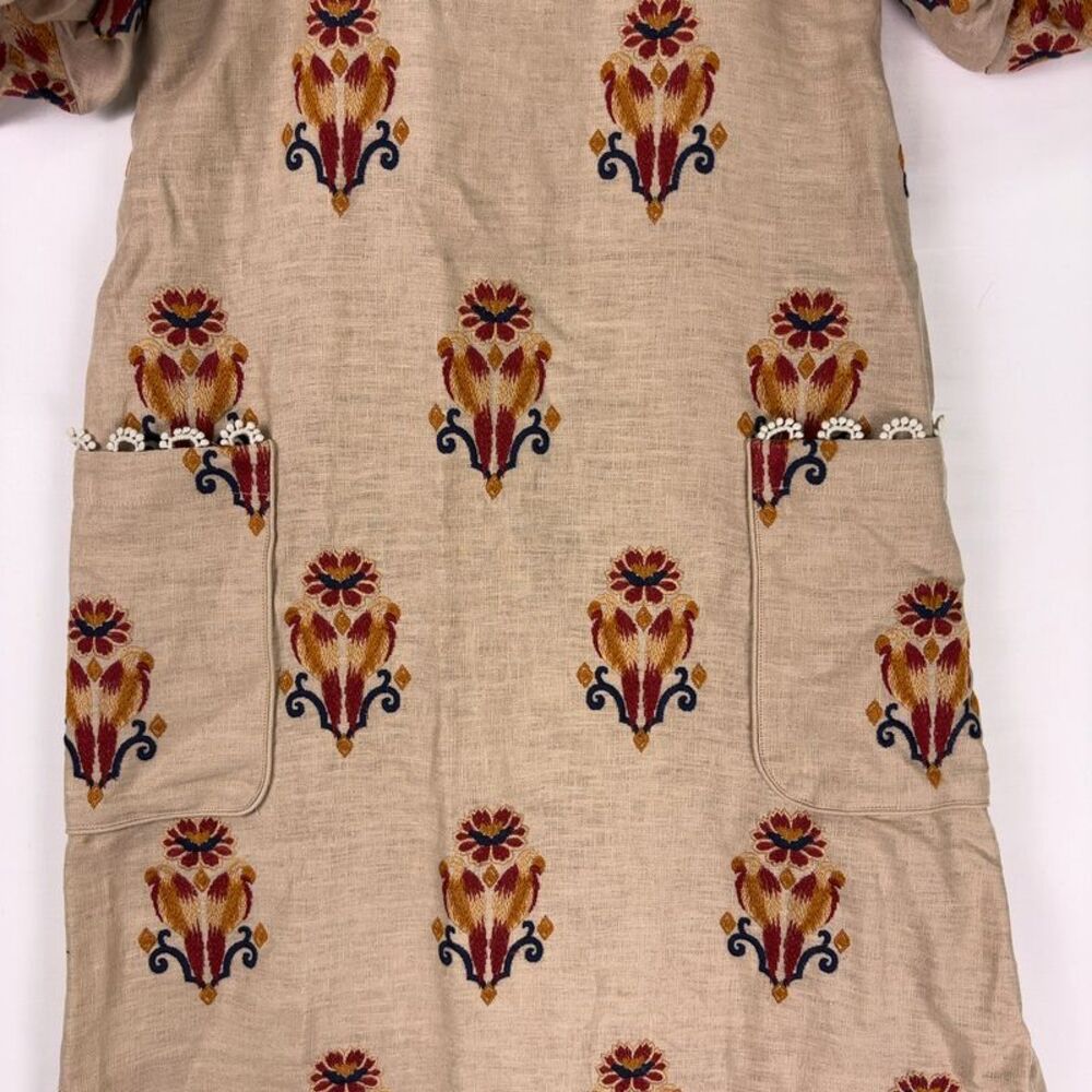 FARM Rio Cream Midi Dress with Floral Accents - Picture 4 of 5